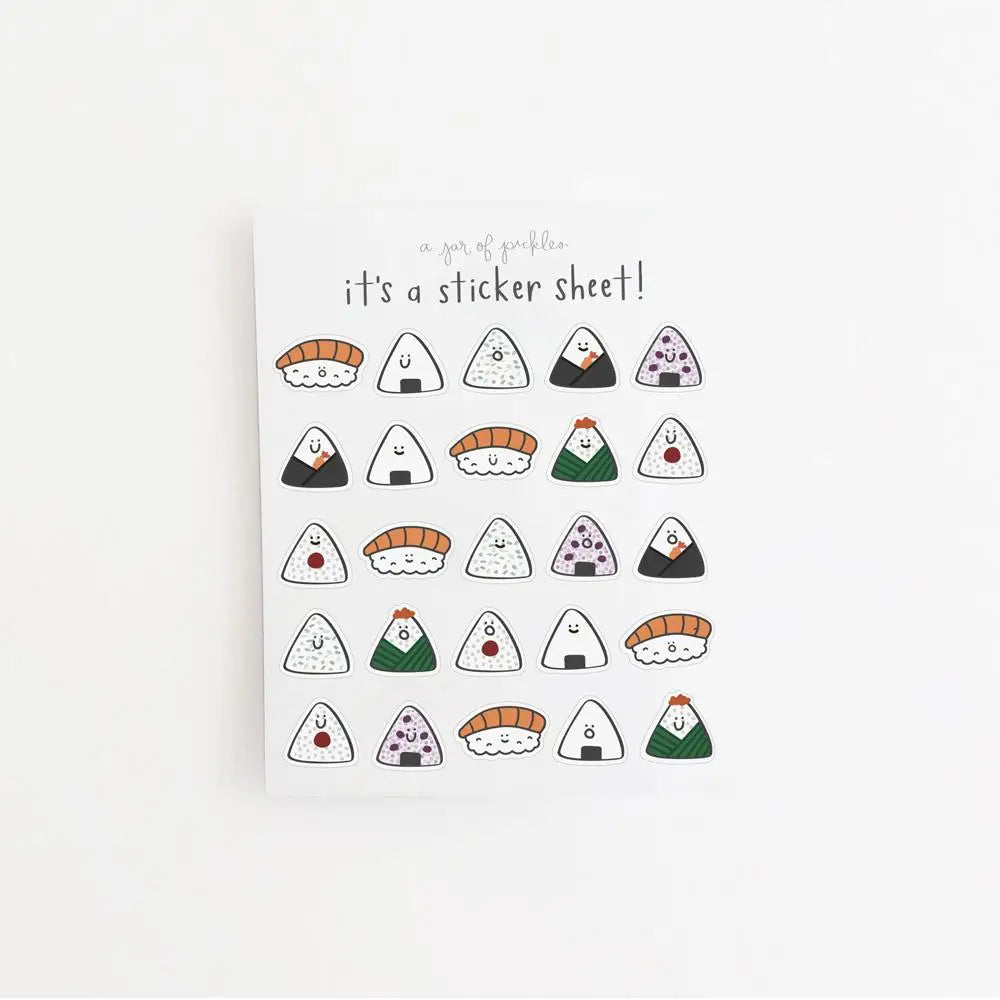 Mini Onigiri Clear Sticker Sheet